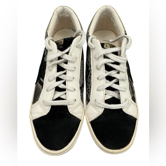 Vintage Havana Sonny Snake Skin Low Top Gold Black White Sneakers Size 6.5M - Picture 2 of 11